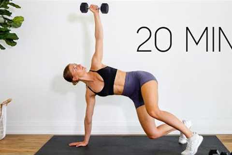 20 MIN FULL BODY WORKOUT With Weights (At Home Strength)