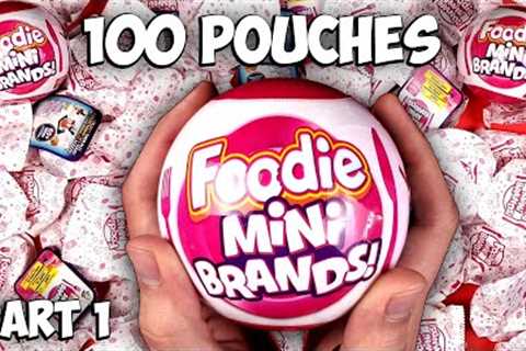 Ripping Open 100 Foodie Mini Brands Pouches (Part 1)