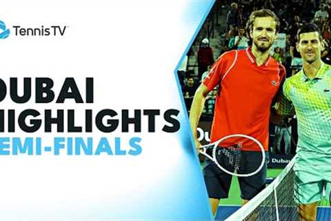 Djokovic Faces Medvedev, Rublev Battles Zverev | Dubai 2023 Highlights Semi-Finals