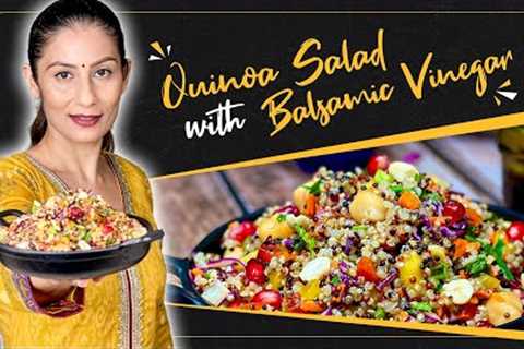Quinoa Salad with Balsamic Vinegar | Quinoa manages cholesterol, blood sugar &amp; is Heart-Healthy.