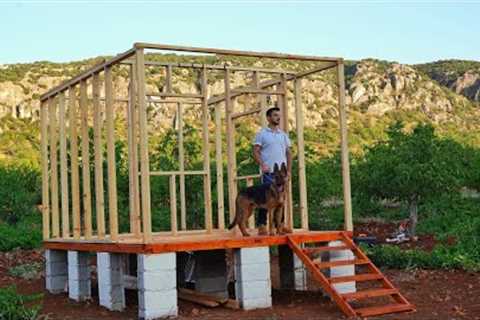 Building a Wooden House / Off Grid Log Cabin / Tniy House