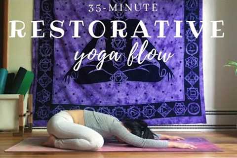 Restorative Yoga Flow - No Props | 35-minute Class