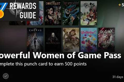 Powerful Women of Game Pass (Top 10) Punch Card Rewards Guide for Microsoft Rewards on Xbox