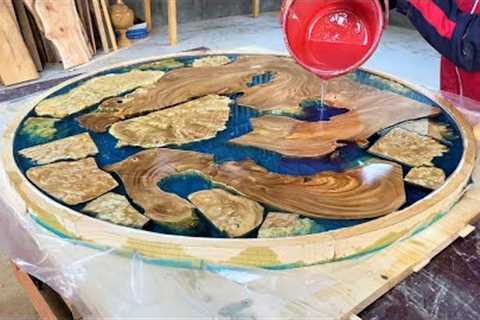 Epoxy Resin Table Art | Wood Projects // Woodworking Instructor