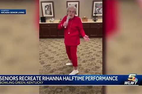 WATCH: Kentucky senior living residents recreate Rihanna's Super Bowl performance