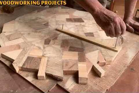 Ideas For Woodworking From Wood Chips // HowTo Make A Coffee Table With Extremely Low Cost