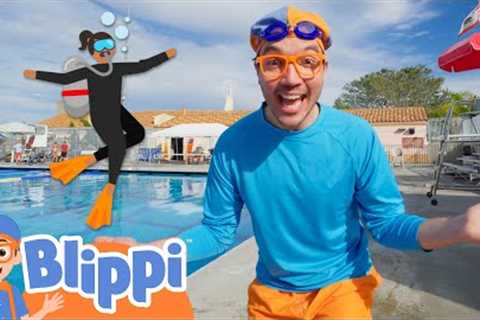 Blippi Learns How To Underwater Scuba Dive! | Educational Videos for Kids