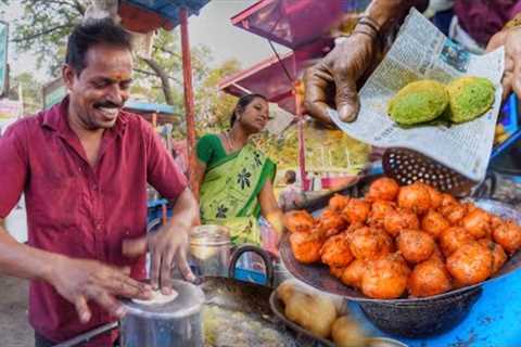 Fastest Food Maker Of India | Green Puri &amp; Mirchi Bhaji | 12 Different Items | Indian Street..