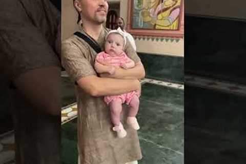 Sundara Madhava and our daughter at kirtan