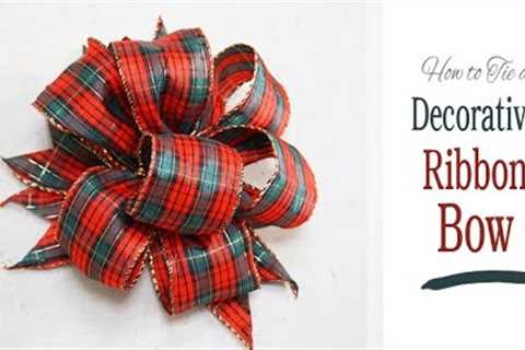 How to Make a BOW from Wired Ribbon | Easy DIY Gift Bows | Christmas Decor