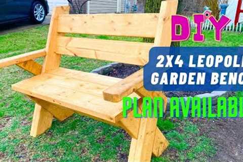 DIY 2x6 Leopold Garden Bench - EASY Weekend Woodworking Projects