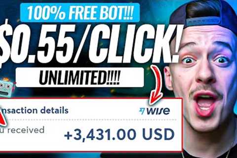 FREE BOT Pays You $0.55 PER CLICK! Earn $200/DAY Doing This Easy Method! (Make Money Online 2023)
