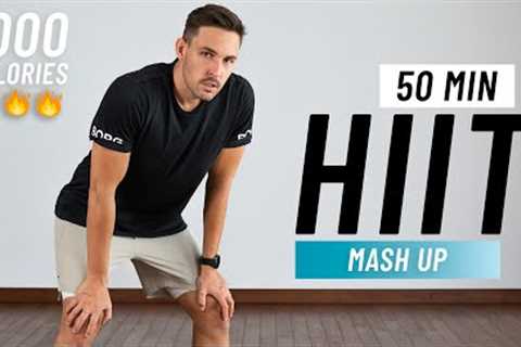 50 MIN FAT BURNING HIIT WORKOUT - Full body Cardio, No Equipment, No Repeat