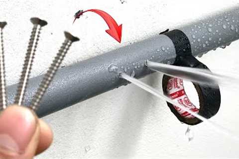 Plumbers don't want you to know this! Emergency repair of punctured Pvc pipes with screws!