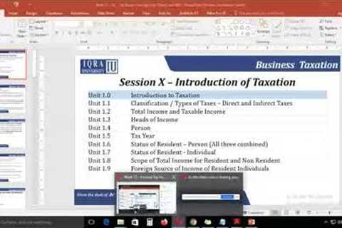 Week 12 Business Law and Taxation Monday Session Monday for Wednesday Students