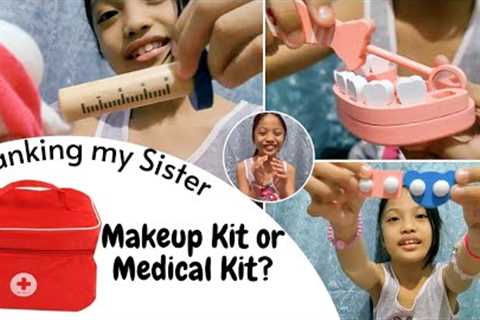 PRANK + Little Girl Thought She'd Unbox A Make Up Kit For Her Mom But It Is A Surprise Gift For Her