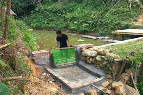 Complete a solid dam - Knitting nets to prevent garbage, Clean up weeds