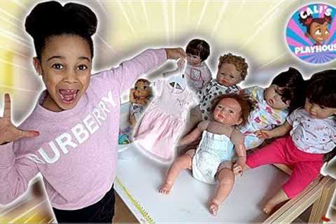 Cali Buys Her Babies New Clothes | Cali's Playhouse
