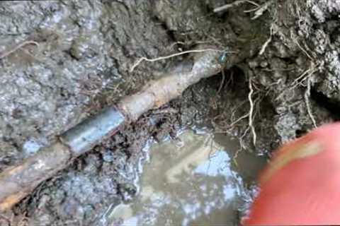Repairing Unground Galvanized Water Line with Galvanized Repair Coupling | Pershing Plumbing