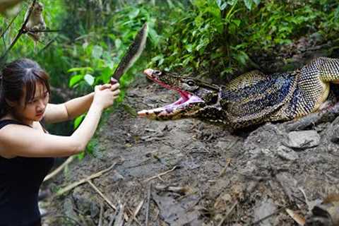 Full-video: Build Shelter, Confront Wild Animals and Dangers/ 7 Days Bushcraft &amp; Survival
