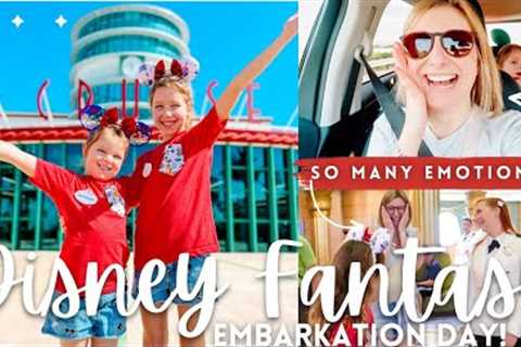 EMBARKING THE DISNEY FANTASY!! 🚢☀️ sailing away party, our first look at the ship and much more! ✨