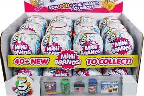 Zuru 5 Surprise Mini Brands Wave 2 Blind Box Full Case Unboxing Review Mini Doll Foods