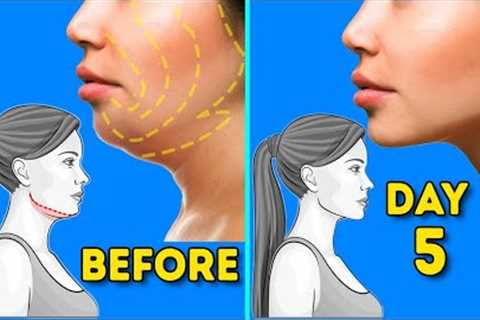 DOUBLE CHIN FAT &amp; FACE LIFT | 5 DAYS FACE WORKOUT