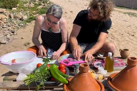 Perfect Moroccan Fish Tajine 🇲🇦 PROFESSIONAL CHEF LESSON ON THE BEACH!
