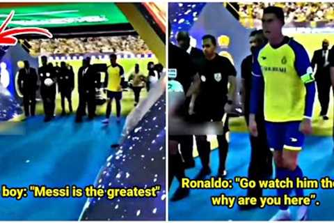 Cristiano Ronaldo scolds a young boy who says Messi is the greatest