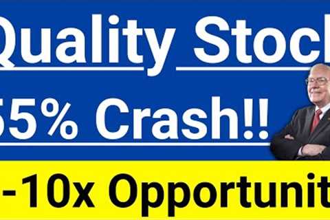 1 Quality Stock 55% Crash!!😱😱 Future Multibagger Stock || In Hindi By Guide To Investing