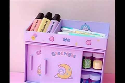 Easy Paper and Cardboard Craft Idea How to Make a Desk Organizer