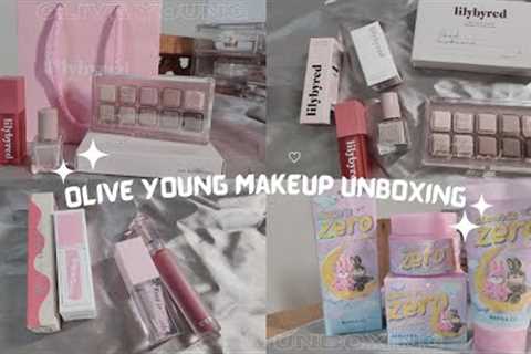 Unbox Olive Young Products With Me 🛍 Korean Skincare Unboxing | Korean makeup unboxing 💄#koreavlog