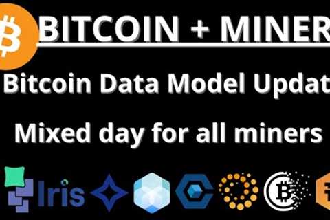 Mixed day for bitcoin miners and update on my data model