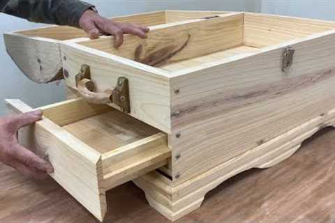 How To Build A Simple And Beautiful Chest With Hidden Secret Compartment - Woodworking Project