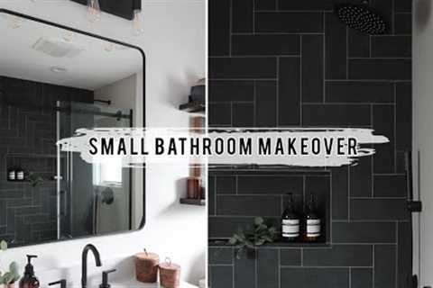 DIY SMALL BATHROOM MAKEOVER | FULL RENOVATION + REVEAL (BEFORE &amp; AFTER)!
