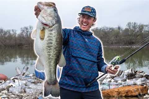 Fishing Trash Filled Lake for Bass