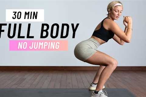 30 MIN FULL BODY HIIT - No Jumping Cardio Workout (Low Impact, No Equipment, No repeat)
