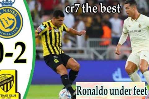 Ronaldo dribbles between the feet🔥Al Nassr vs Al Ittihad 2-0 - All Goals &amp; Highlights 2023