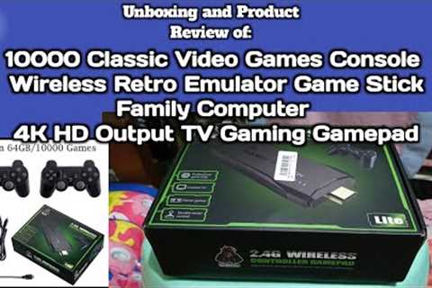 10000 Classic Video Games Console Wireless Emulator Game Stick Family| Unboxing and Product Review