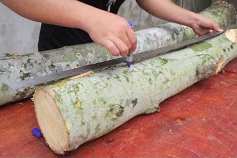 Wonderful Woodworking Plan To Exploit Trees Uneconomical // Build Swings From Discarded Tree Trunks