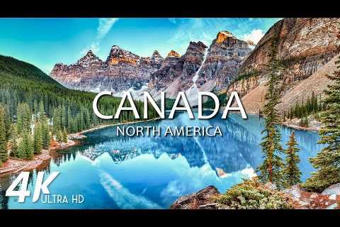 FLYING OVER CANADA (4K Video UHD) - Calming Piano Music With Beautiful Nature Film For Stress Relief