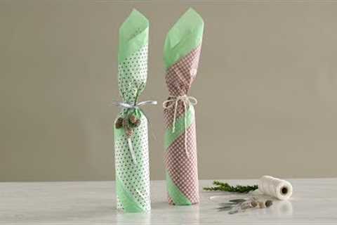 How to Wrap a Bottle- Martha Stewart