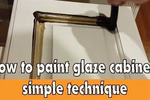 Kitchen cabinet glazing - edge glazing and antiquing cabinet doors