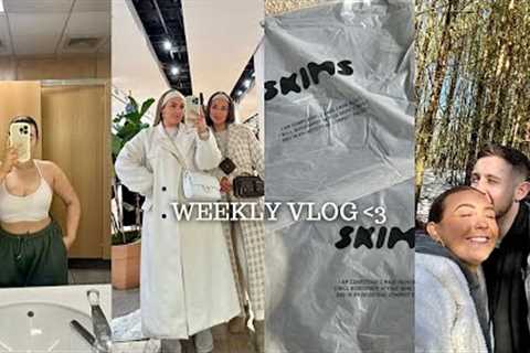 WEEKLY VLOG: boohoo + skims haul + london shopping trip + gym workouts + opening up