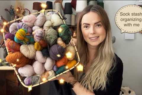 Knitting Traditions Stash Videos: organizing my potential sock yarns