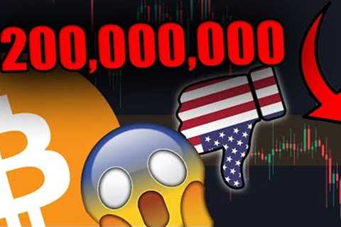 THE U.S GOVERMENT IS DUMPING $200 MILLION BITCOIN NOW - They have $1 billion left....