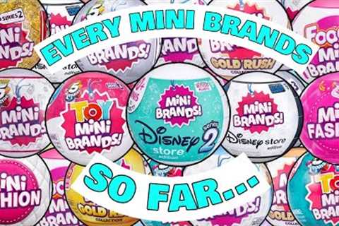 UNBOXING EVERY MINI BRANDS SO FAR...DISNEY STORE MINI BRANDS SERIES 2! FOODIE MINI BRANDS! SERIES 4!