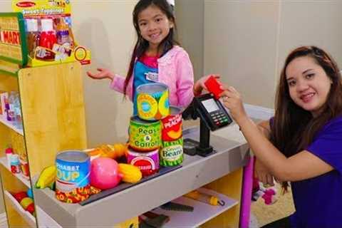 Emma Pretend Play Shopping with Giant Grocery Store Super Market Toy