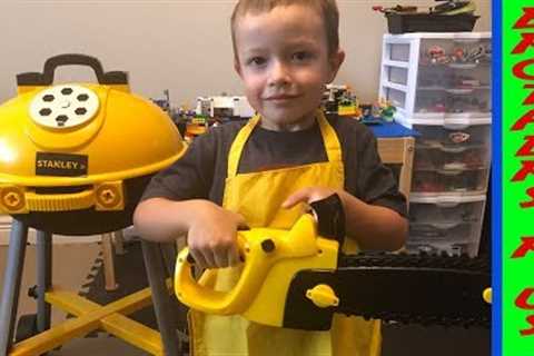 STANLEY® Jr. Toys Play Along | Toy Chainsaw | BBQ Grill | Circular Saw | Power Drill