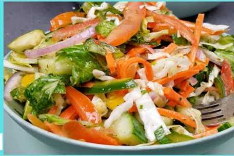 Green Salad | Super healthy and delicious Salad Recipe in Urdu Hindi | Flavour of Desi Food - EP 28